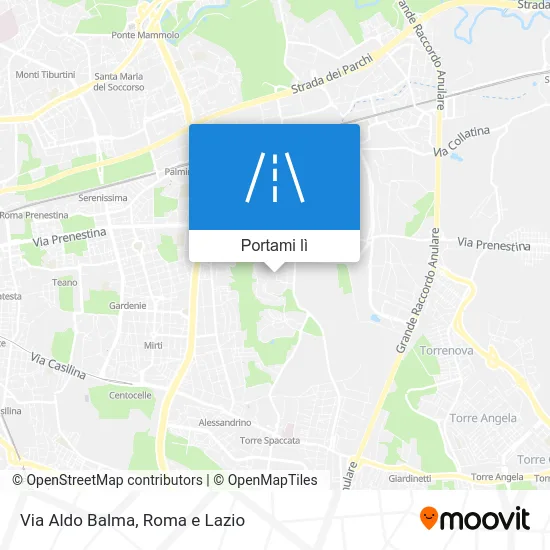 Mappa Via Aldo Balma