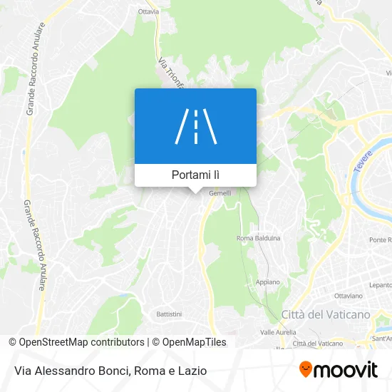 Mappa Via Alessandro Bonci