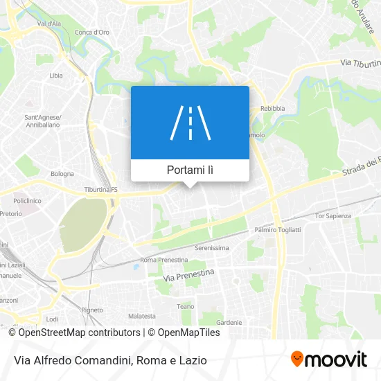 Mappa Via Alfredo Comandini