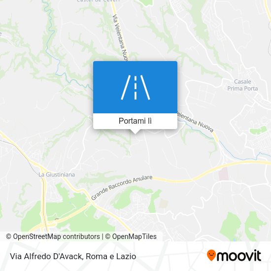 Mappa Via Alfredo D'Avack