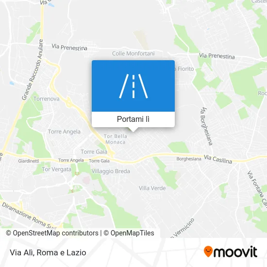 Mappa Via Alì