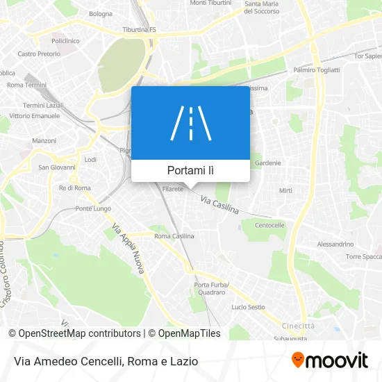 Mappa Via Amedeo Cencelli