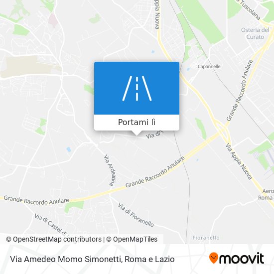 Mappa Via Amedeo Momo Simonetti