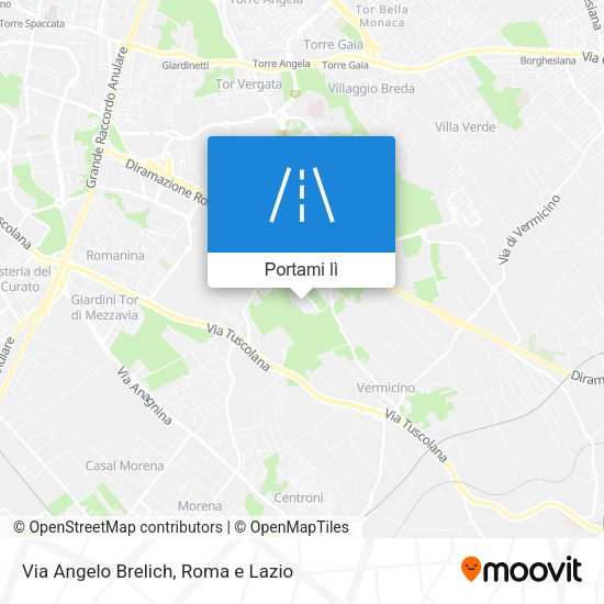 Mappa Via Angelo Brelich
