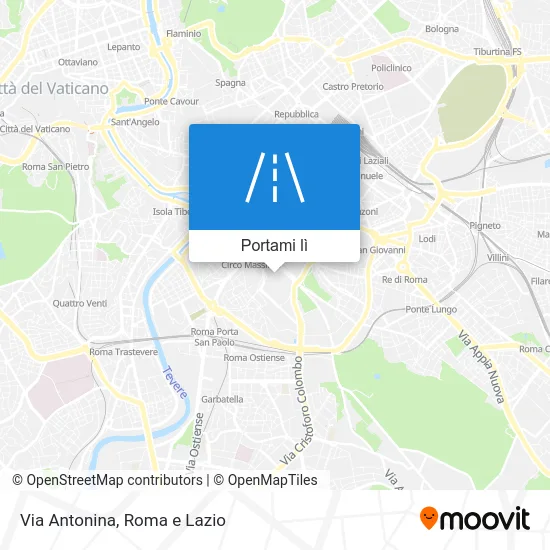 Mappa Via Antonina