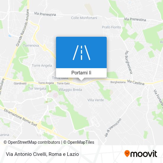 Mappa Via Antonio Civelli