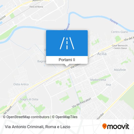 Mappa Via Antonio Criminali