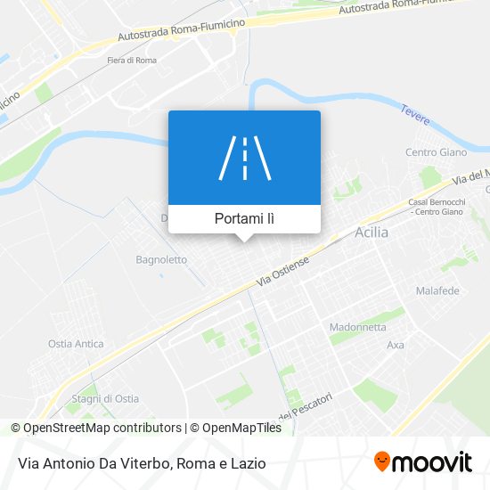 Mappa Via Antonio Da Viterbo