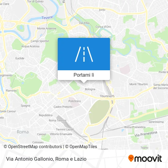 Mappa Via Antonio Gallonio