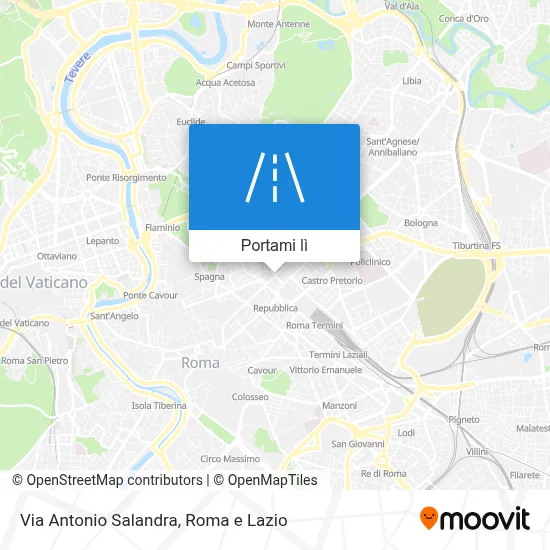 Mappa Via Antonio Salandra