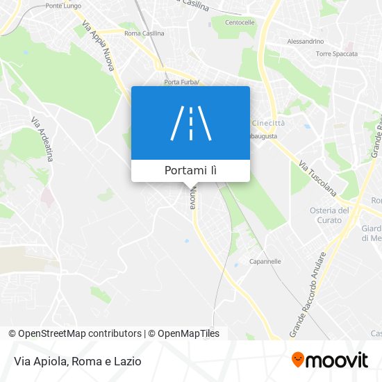 Mappa Via Apiola