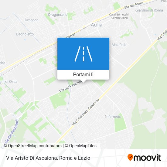 Mappa Via Aristo Di Ascalona