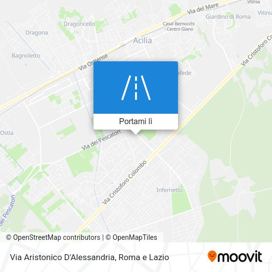 Mappa Via Aristonico D'Alessandria