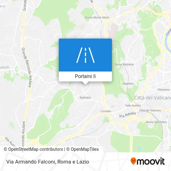 Mappa Via Armando Falconi