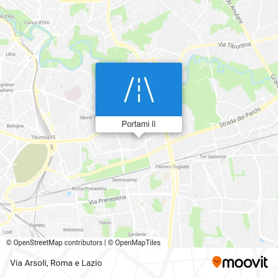 Mappa Via Arsoli