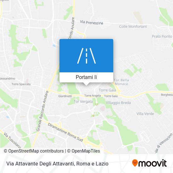 Mappa Via Attavante Degli Attavanti