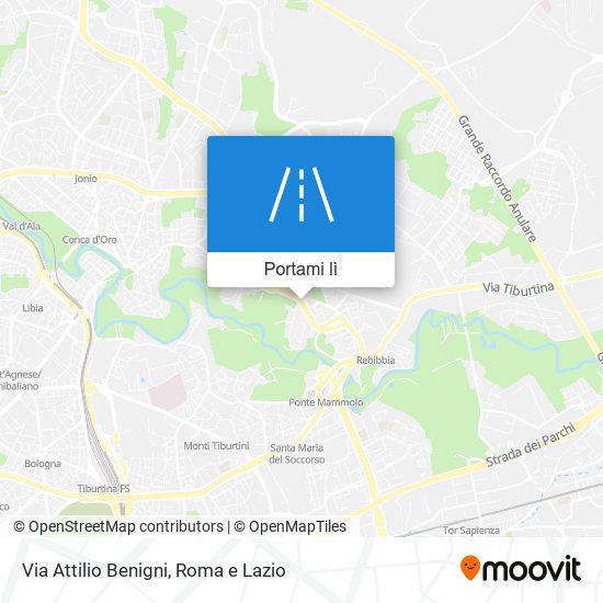 Mappa Via Attilio Benigni