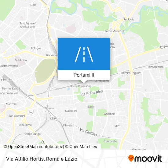 Mappa Via Attilio Hortis