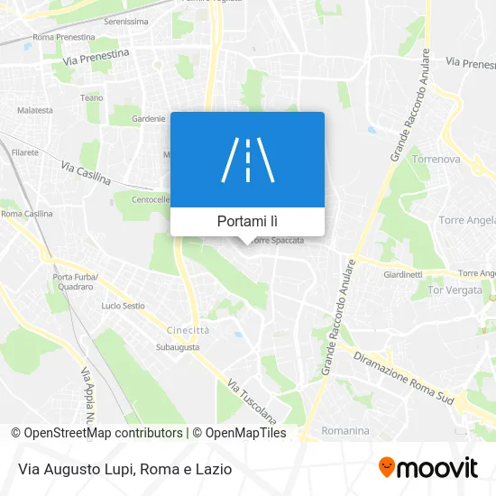 Mappa Via Augusto Lupi