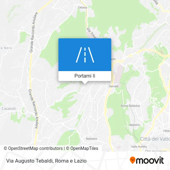 Mappa Via Augusto Tebaldi