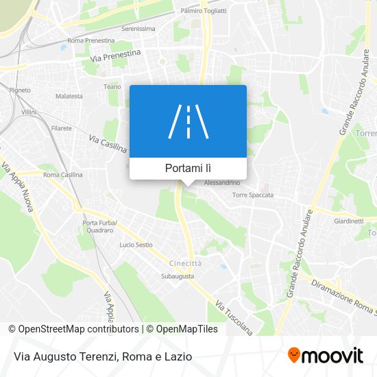 Mappa Via Augusto Terenzi