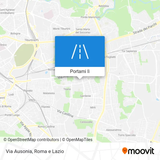 Mappa Via Ausonia