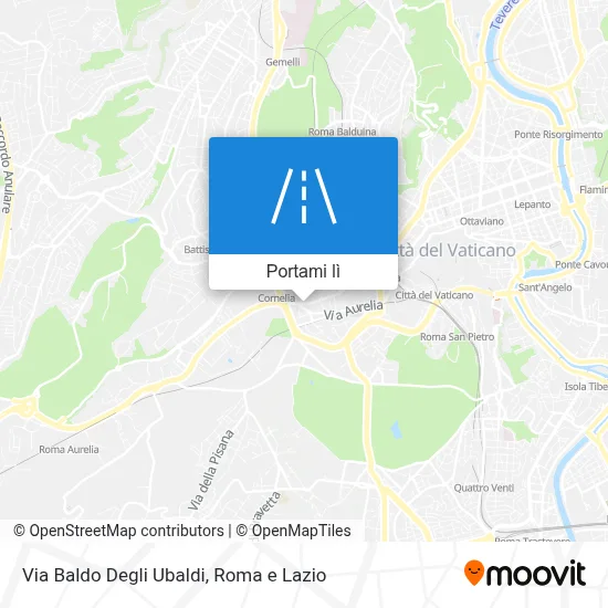 Mappa Via Baldo Degli Ubaldi