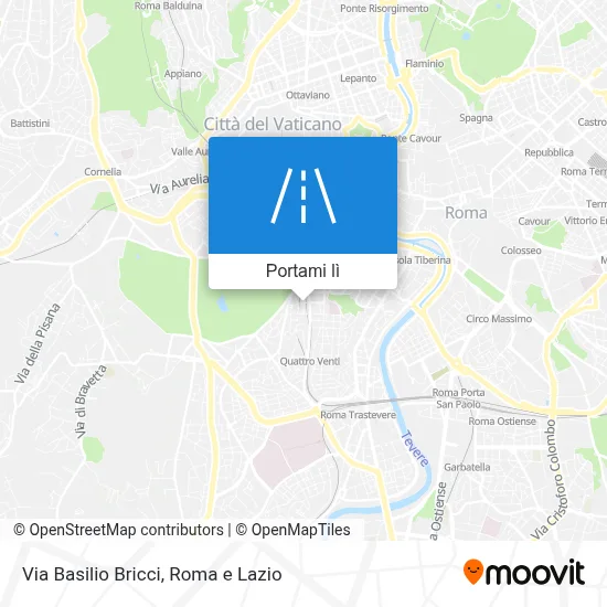 Mappa Via Basilio Bricci