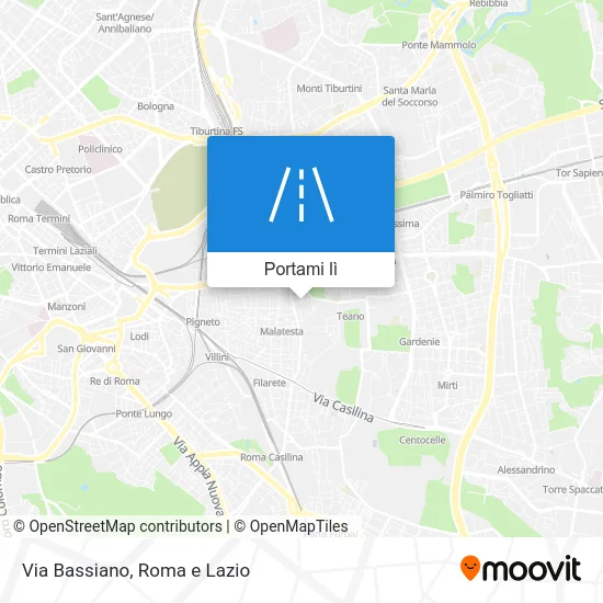 Mappa Via Bassiano
