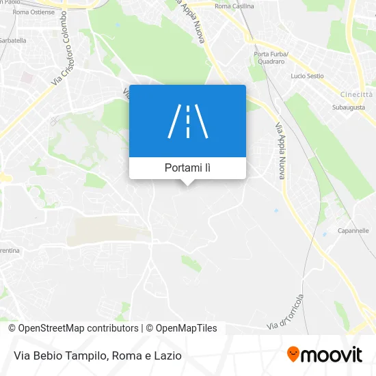 Mappa Via Bebio Tampilo