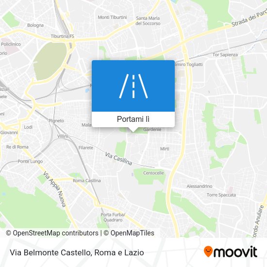 Mappa Via Belmonte Castello