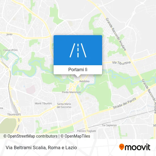 Mappa Via Beltrami Scalia