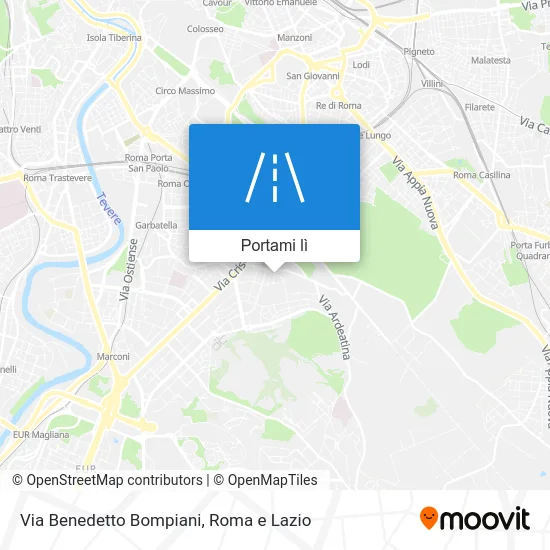 Mappa Via Benedetto Bompiani