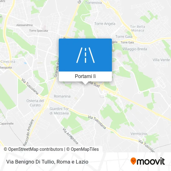 Mappa Via Benigno Di Tullio