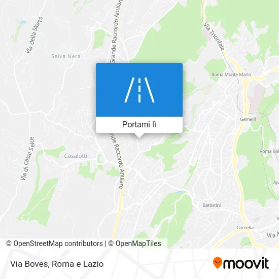 Mappa Via Boves