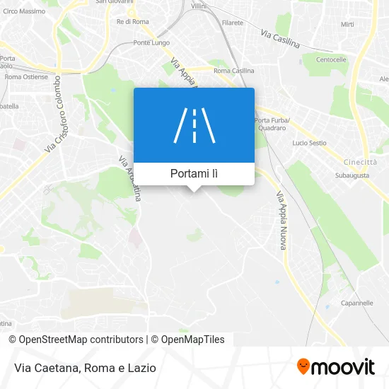 Mappa Via Caetana