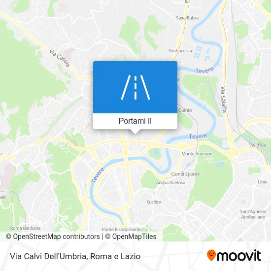 Mappa Via Calvi Dell'Umbria