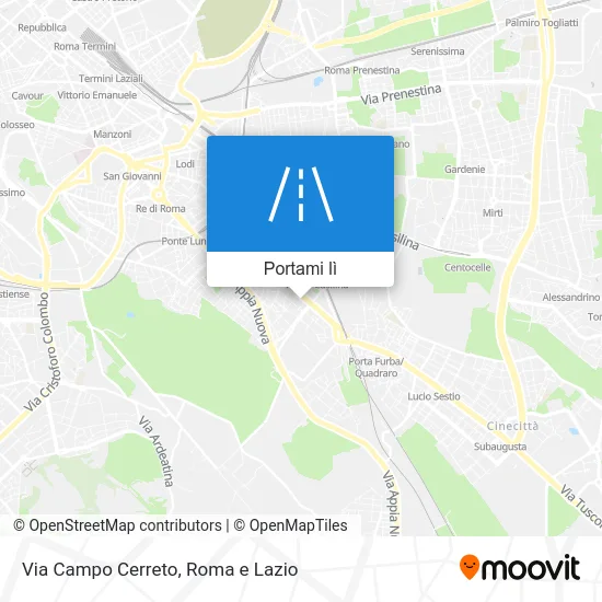 Mappa Via Campo Cerreto