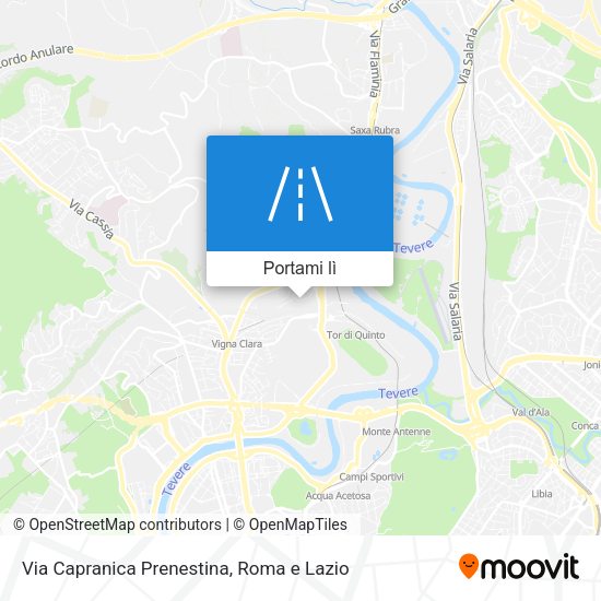 Mappa Via Capranica Prenestina