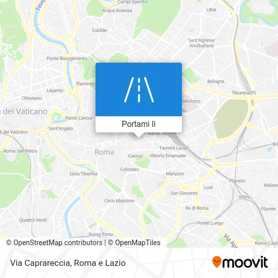Mappa Via Caprareccia