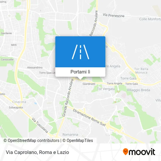 Mappa Via Caprolano