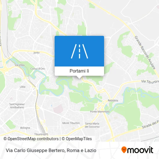 Mappa Via Carlo Giuseppe Bertero
