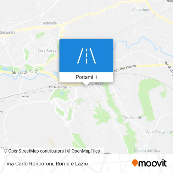 Mappa Via Carlo Roncoroni