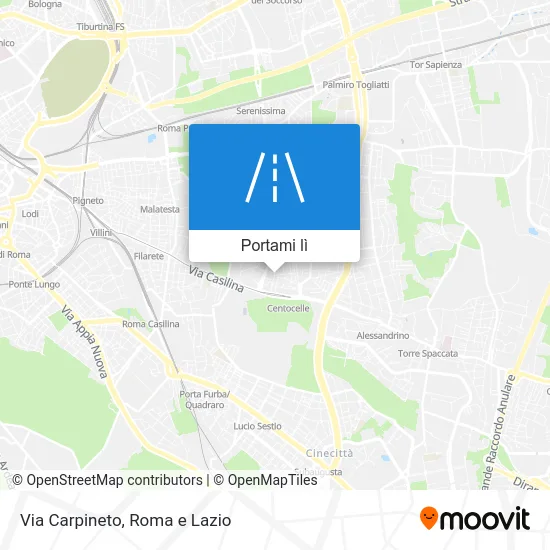 Mappa Via Carpineto