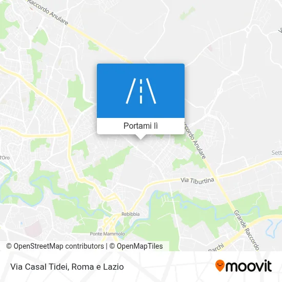 Mappa Via Casal Tidei