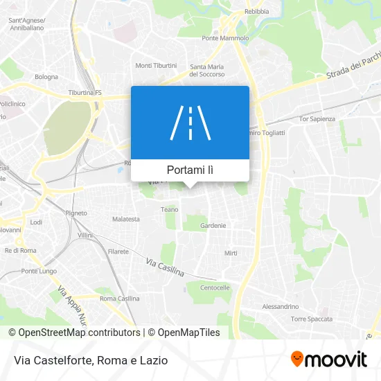 Mappa Via Castelforte