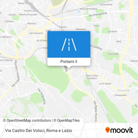 Mappa Via Castro Dei Volsci