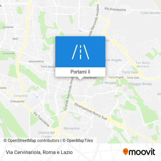 Mappa Via Cervinariola