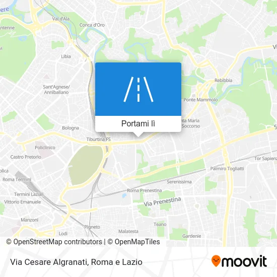 Mappa Via Cesare Algranati