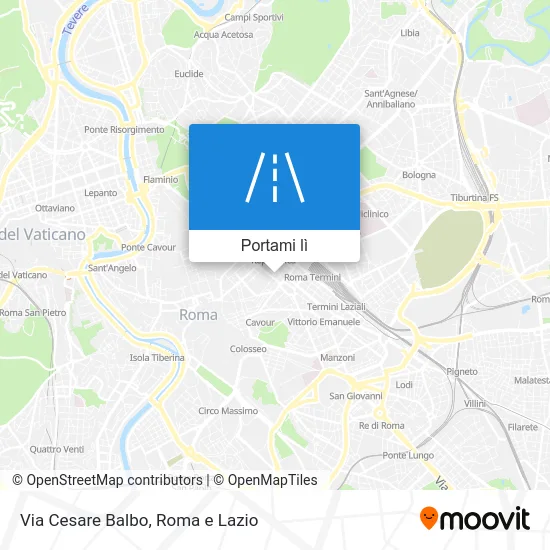 Mappa Via Cesare Balbo